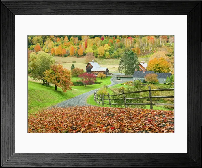 Framed Print : Autumn at Sleepy Hollow Farm, Green Mountains, Pomfret, Vermont, USA Framed Print : Autumn at Sleepy Hollow Farm, Green Mountains, Pomfret, Vermont, USA