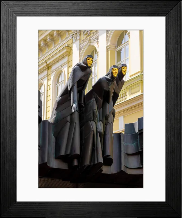 Framed Print : The Three Muses Statue at the National Drama Theatre, Vilnius, Lithuania Framed Print : The Three Muses Statue at the National Drama Theatre, Vilnius, Lithuania
