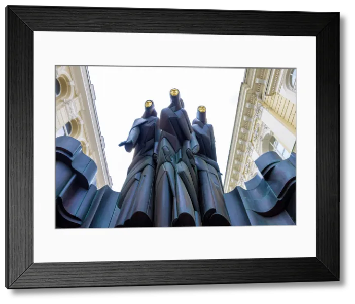 Framed Print : The Three Muses Statue at the National Drama Theatre, Vilnius, Lithuania