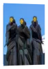 The Three Muses Statue at the National Drama Theatre, Vilnius, Lithuania Photo Cushion