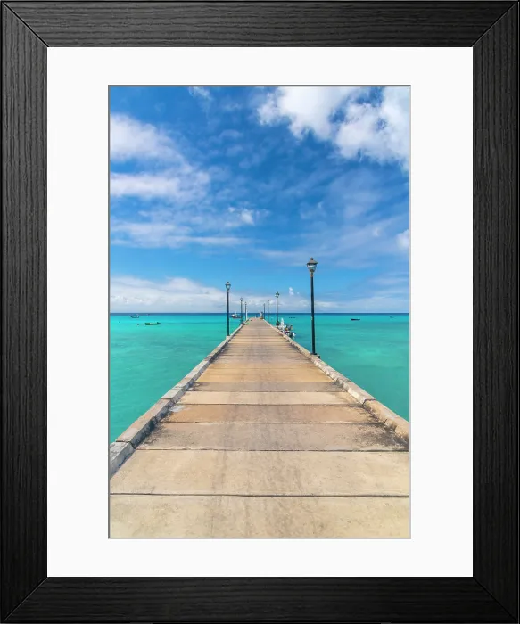 Framed Print : West Indies, Barbados, Christ Church, Oistins, Oistins Beach and Jetty Framed Print : West Indies, Barbados, Christ Church, Oistins, Oistins Beach and Jetty