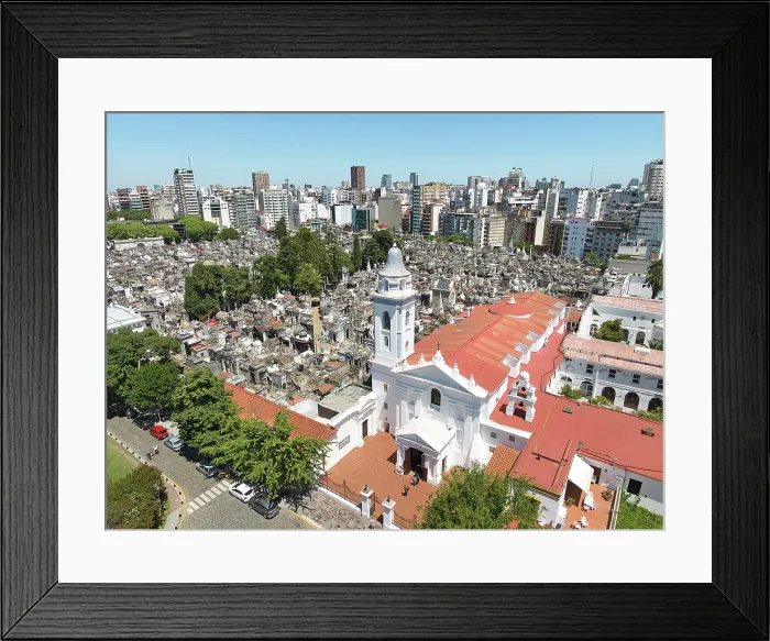 Framed Print : Aerial view of the Recoleta Cemetery and the Basilica Nuestra Senora del Pilar Church, Recoleta, Buenos Aires, Argentina Framed Print : Aerial view of the Recoleta Cemetery and the Basilica Nuestra Senora del Pilar Church, Recoleta, Buenos Aires, Argentina