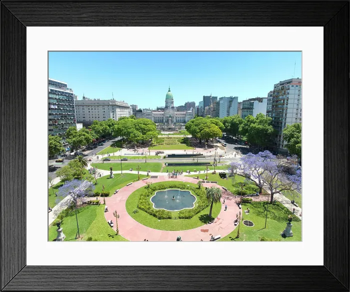 Framed Print : Aerial view of the Argentine National Congress and Plaza del Congreso square, Monserrat, Buenos Aires, Argentina Framed Print : Aerial view of the Argentine National Congress and Plaza del Congreso square, Monserrat, Buenos Aires, Argentina