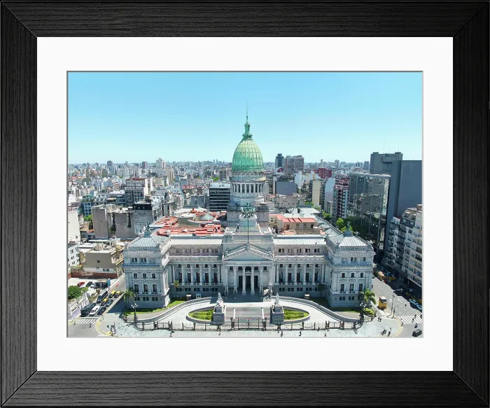 Framed Print : Aerial view of the Argentine National Congress, Monserrat, Buenos Aires, Argentina