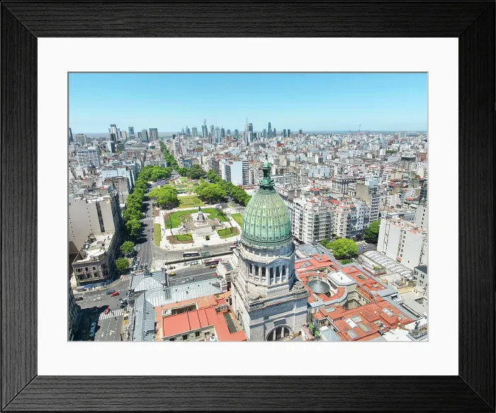Framed Print : Aerial view of the Argentine National Congress and Plaza del Congreso square, Monserrat, Buenos Aires, Argentina Framed Print : Aerial view of the Argentine National Congress and Plaza del Congreso square, Monserrat, Buenos Aires, Argentina