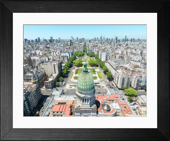 Framed Print : Aerial view of the Argentine National Congress and Plaza del Congreso square, Monserrat, Buenos Aires, Argentina Framed Print : Aerial view of the Argentine National Congress and Plaza del Congreso square, Monserrat, Buenos Aires, Argentina