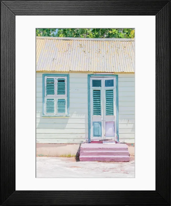 Framed Print : West Indies, Barbados, Christ Church, Oistins, Traditional Bajan House Framed Print : West Indies, Barbados, Christ Church, Oistins, Traditional Bajan House