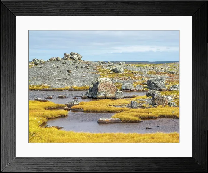 Framed Print : Small lake on the arctic tundra in Nunavik, Quebec, Canada Framed Print : Small lake on the arctic tundra in Nunavik, Quebec, Canada