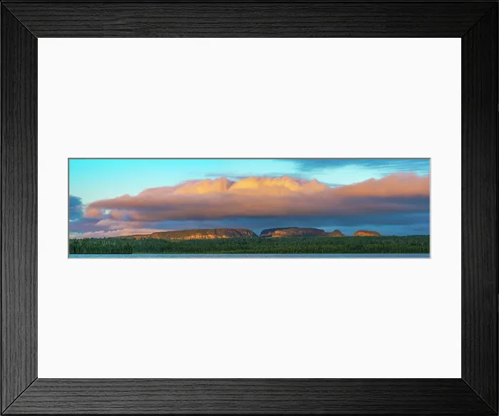 Framed Print : Panoramic view of Marie Louise Lake looking at Nanabijou in Sleeping Giant Provincial Park, Thunder Bay, Ontario, Canada Framed Print : Panoramic view of Marie Louise Lake looking at Nanabijou in Sleeping Giant Provincial Park, Thunder Bay, Ontario, Canada