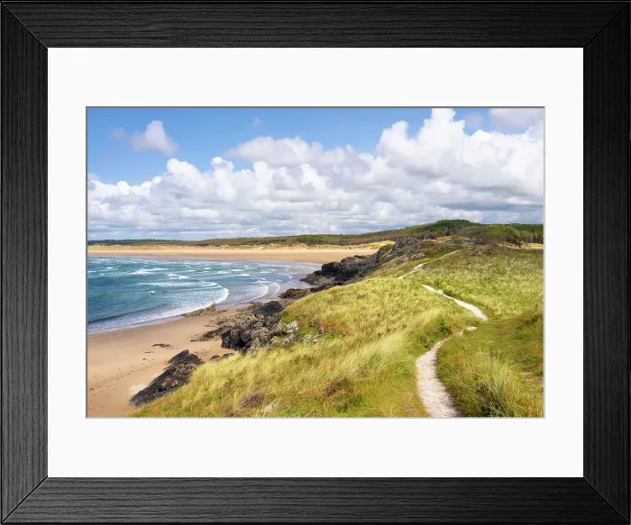 Framed Print : View towards Malltraeth Sands beach from Llanddwyn Island in Anglesey, Wales Framed Print : View towards Malltraeth Sands beach from Llanddwyn Island in Anglesey, Wales