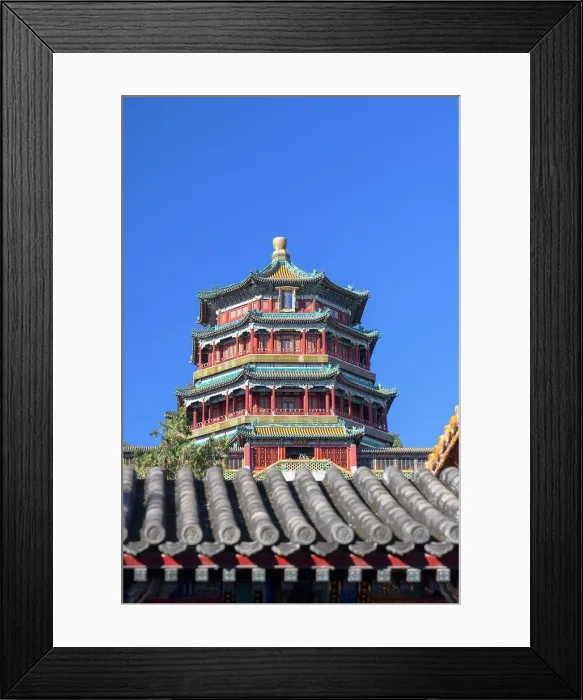 Framed Print : Pagoda at Summer Palace (UNESCO World Heritage Site), Beijing, China Framed Print : Pagoda at Summer Palace (UNESCO World Heritage Site), Beijing, China