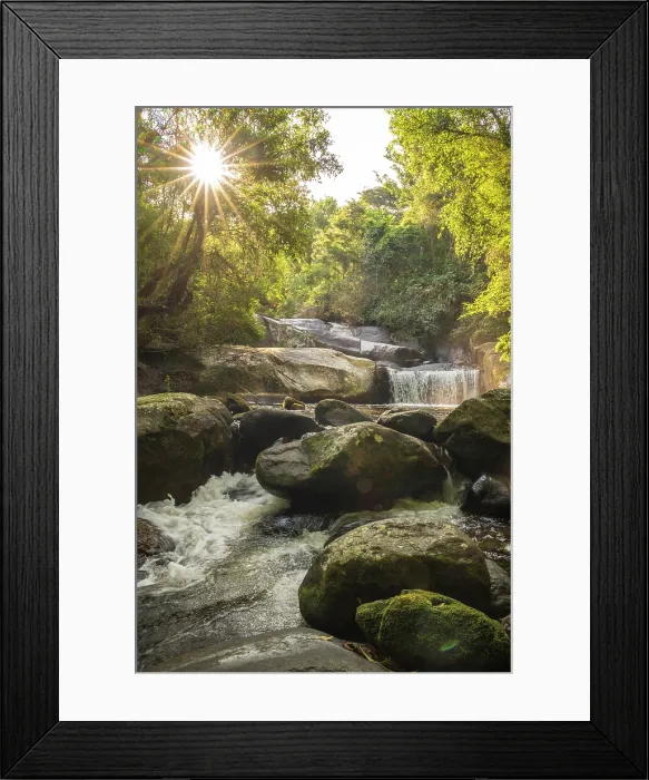 Framed Print : africa, Zimbabwe, Eastern Highlands, Honde Valley. The 3-man waterfall of Aberfoyle Lodge Framed Print : africa, Zimbabwe, Eastern Highlands, Honde Valley. The 3-man waterfall of Aberfoyle Lodge