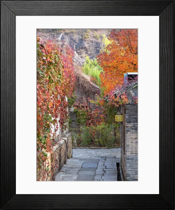 Framed Print : Alleyway in Gubei Water Town, Simatai, Beijing, China