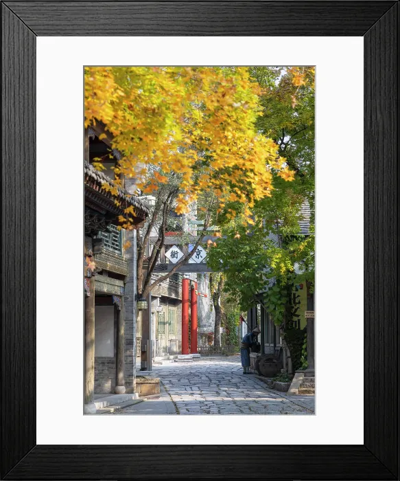 Framed Print : Street in Gubei Water Town, Simatai, Beijing, China Framed Print : Street in Gubei Water Town, Simatai, Beijing, China