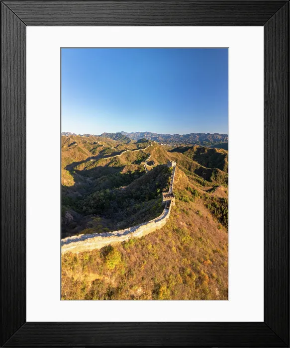 Framed Print : Aerial view of the Great Wall of China at Jinshanling (UNESCO World Heritage Site), Hebei Province, China Framed Print : Aerial view of the Great Wall of China at Jinshanling (UNESCO World Heritage Site), Hebei Province, China