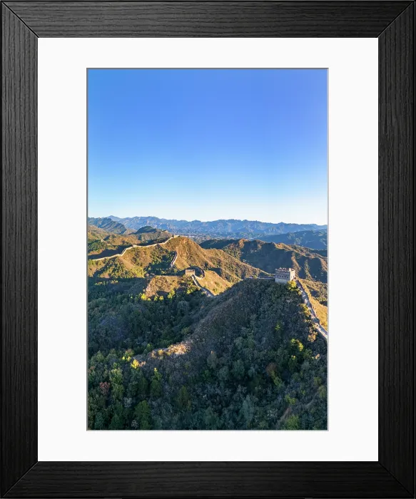 Framed Print : Aerial view of the Great Wall of China at Jinshanling (UNESCO World Heritage Site), Hebei Province, China Framed Print : Aerial view of the Great Wall of China at Jinshanling (UNESCO World Heritage Site), Hebei Province, China