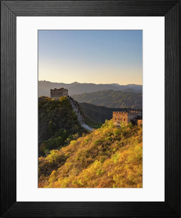 Framed Print : The Great Wall of China at Jinshanling (UNESCO World Heritage Site) at sunrise, Hebei Province, China Framed Print : The Great Wall of China at Jinshanling (UNESCO World Heritage Site) at sunrise, Hebei Province, China