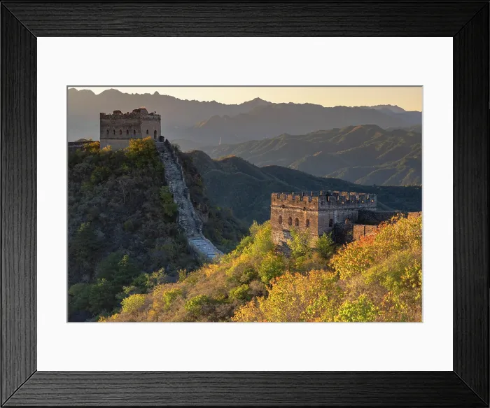 Framed Print : The Great Wall of China at Jinshanling (UNESCO World Heritage Site) at sunrise, Hebei Province, China Framed Print : The Great Wall of China at Jinshanling (UNESCO World Heritage Site) at sunrise, Hebei Province, China