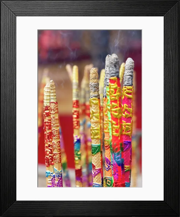 Framed Print : Incense sticks at Chijian Huode Zhenjun Temple at Qianhai Lake, Beijing, China Framed Print : Incense sticks at Chijian Huode Zhenjun Temple at Qianhai Lake, Beijing, China