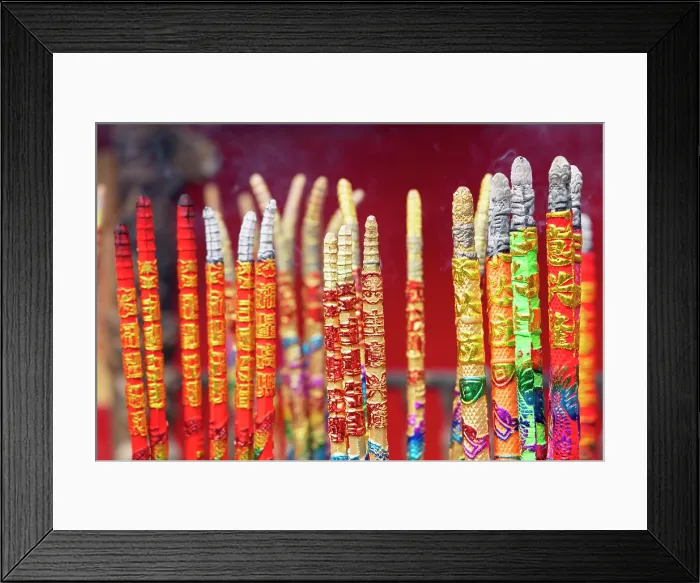 Framed Print : Incense sticks at Chijian Huode Zhenjun Temple at Qianhai Lake, Beijing, China Framed Print : Incense sticks at Chijian Huode Zhenjun Temple at Qianhai Lake, Beijing, China