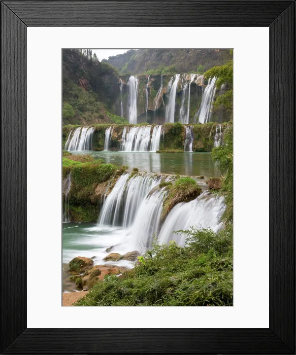 Framed Print : China, Zhonghua Yunnan, Luoping county, The Jiulong waterfalls, (Nine Dragons) Framed Print : China, Zhonghua Yunnan, Luoping county, The Jiulong waterfalls, (Nine Dragons)