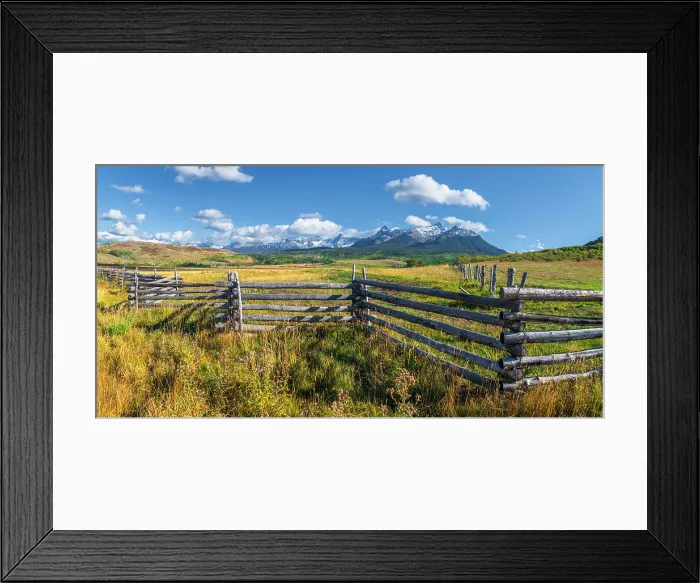 Framed Print : USA, Colorado, Telluride, Hastings Mesa and Mount Sneffels Range of the Rocky Mountains