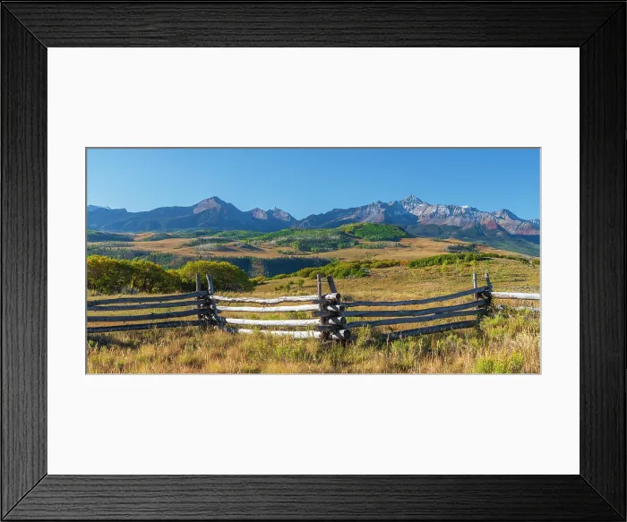 Framed Print : USA, Colorado, Telluride, Wilson Peak of the San Juan Mountains from Last Dollar Road