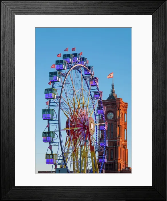 Framed Print : Ferris Wheel at the Christmas market near the Rotes Rathaus, Berlin, Germany Framed Print : Ferris Wheel at the Christmas market near the Rotes Rathaus, Berlin, Germany