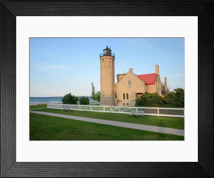 Framed Print : USA, Great Lakes, Mackinaw City, Lower Peninsula, Straits of Mackinac, Mackinac Lighthouse Framed Print : USA, Great Lakes, Mackinaw City, Lower Peninsula, Straits of Mackinac, Mackinac Lighthouse