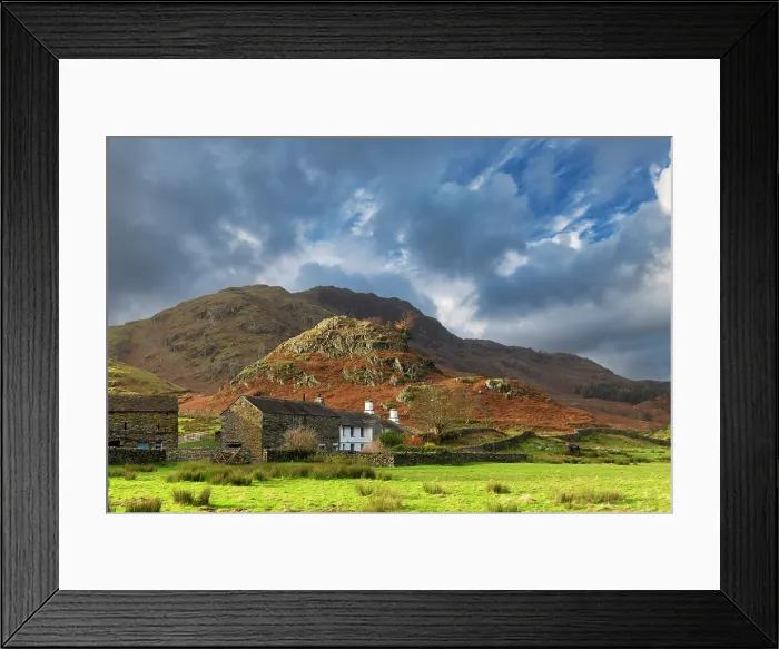 Framed Print : Fell Foot Farm, Lake District National Park, Cumbria, England Framed Print : Fell Foot Farm, Lake District National Park, Cumbria, England