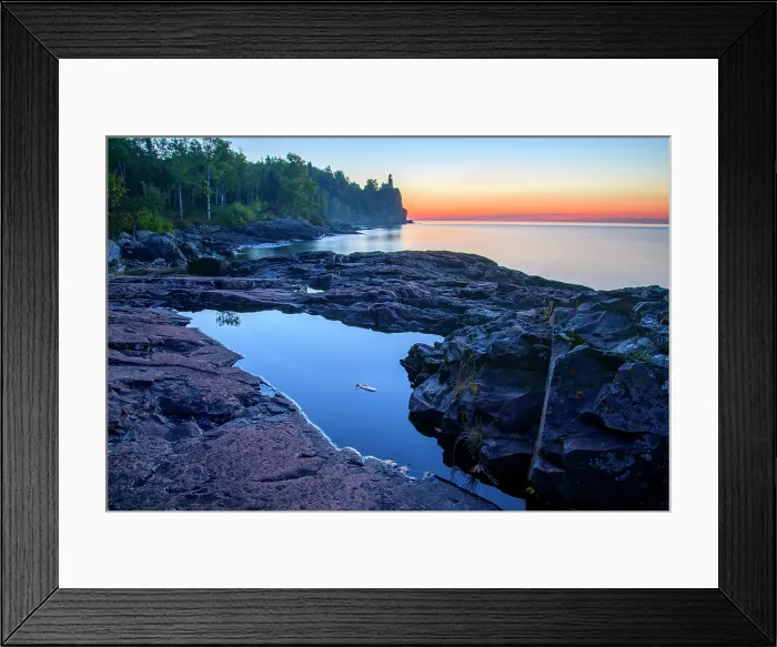 Framed Print : USA, Great Lakes, Minnesota, Lake Superior, Silver Bay, North shore, Split Rock Lighthouse, State Park