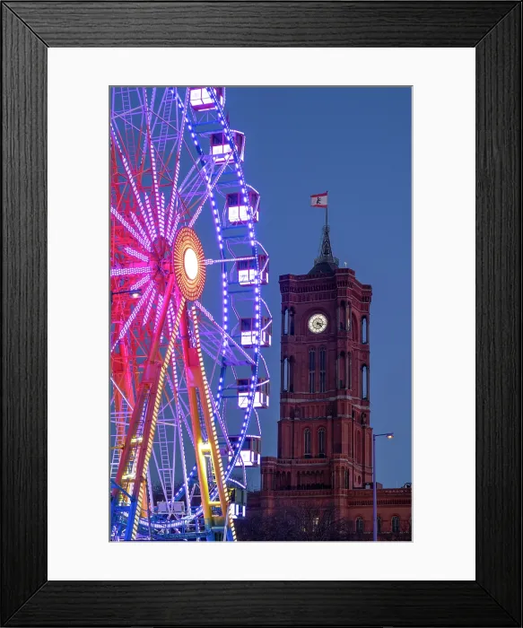 Framed Print : Ferris Wheel at the Christmas market near the Rotes Rathaus, Berlin, Germany Framed Print : Ferris Wheel at the Christmas market near the Rotes Rathaus, Berlin, Germany
