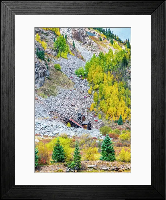 Framed Print : USA, Colorado, Silverton, Deadwood Gulch, Old Mine Buildings Framed Print : USA, Colorado, Silverton, Deadwood Gulch, Old Mine Buildings
