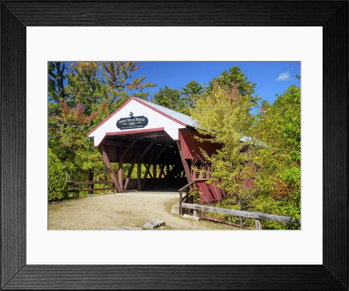 Framed Print : USA, New England, New Hampshire, Conway, White Mountains, Historic Swift River, Covered Bridge Framed Print : USA, New England, New Hampshire, Conway, White Mountains, Historic Swift River, Covered Bridge
