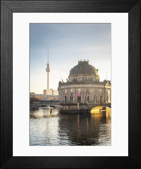 Framed Print : Berliner Fernsehturm & Bode Museum, Berlin, Germany Framed Print : Berliner Fernsehturm & Bode Museum, Berlin, Germany