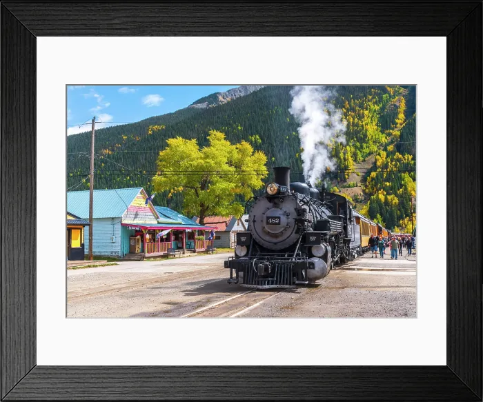 Framed Print : USA, Colorado, Silverton, Durango and Silverton Narrow Gauge Railroad