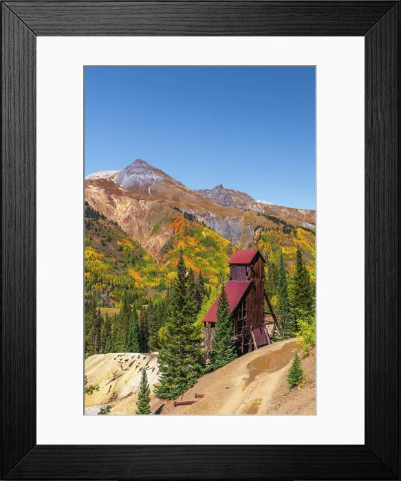 Framed Print : USA, Colorado, Million Dollar Highway, Guston, Yankee Girl Mine, Hoist House Framed Print : USA, Colorado, Million Dollar Highway, Guston, Yankee Girl Mine, Hoist House