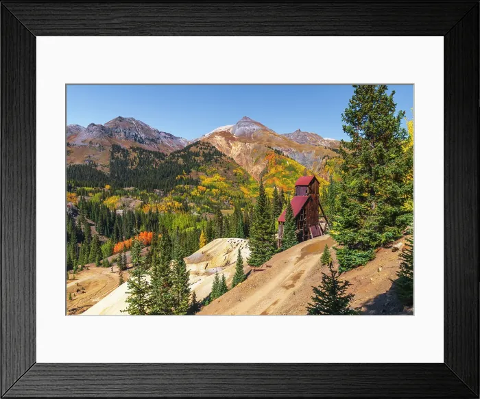 Framed Print : USA, Colorado, Million Dollar Highway, Guston, Yankee Girl Mine, Hoist House