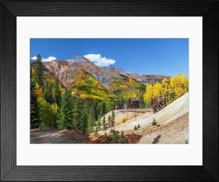 Framed Print : USA, Colorado, Million Dollar Highway, Guston, Yankee Girl Mine
