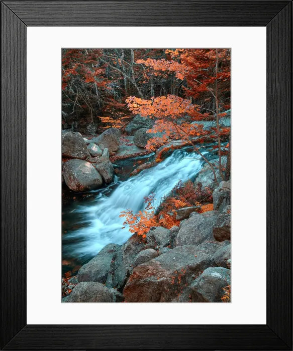 Framed Print : USA, New England, New Hampshire, White Mountains National Forest, Pinkham's Grant, Ellis River, Crystal cascade Framed Print : USA, New England, New Hampshire, White Mountains National Forest, Pinkham's Grant, Ellis River, Crystal cascade