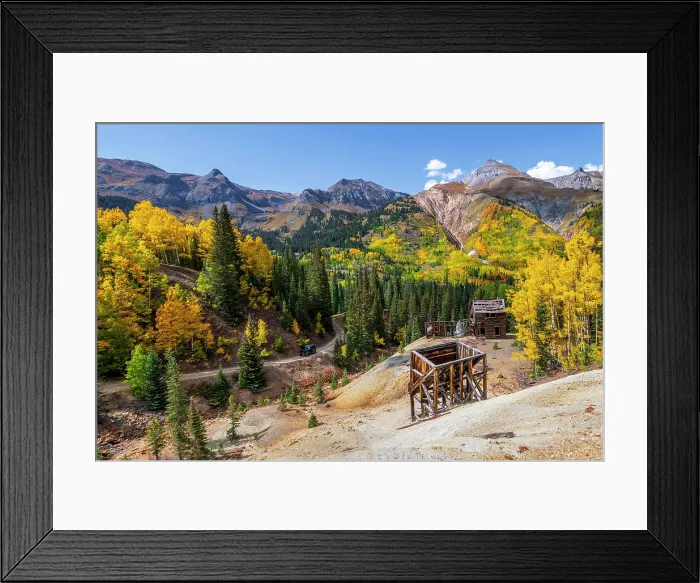 Framed Print : USA, Colorado, Million Dollar Highway, Guston, Yankee Girl Mine Framed Print : USA, Colorado, Million Dollar Highway, Guston, Yankee Girl Mine
