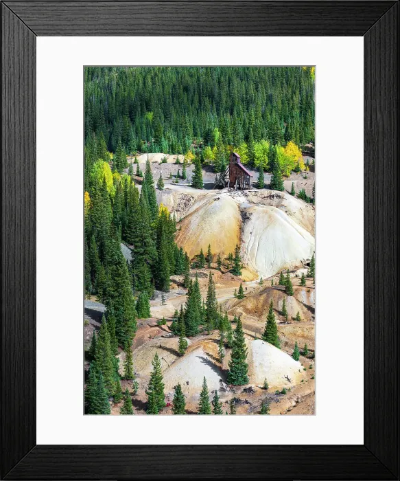 Framed Print : USA, Colorado, Million Dollar Highway, Guston, Yankee Girl Mine, Hoist House Framed Print : USA, Colorado, Million Dollar Highway, Guston, Yankee Girl Mine, Hoist House
