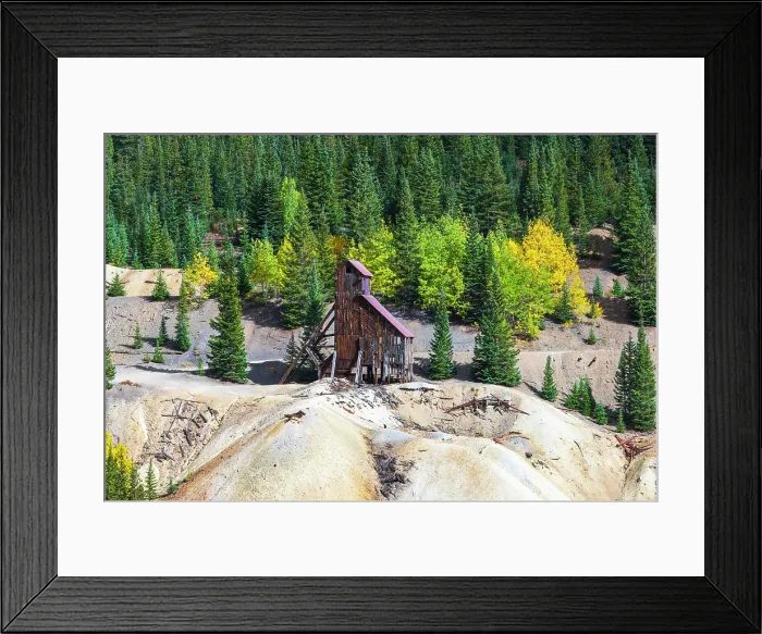 Framed Print : USA, Colorado, Million Dollar Highway, Guston, Yankee Girl Mine, Hoist House Framed Print : USA, Colorado, Million Dollar Highway, Guston, Yankee Girl Mine, Hoist House