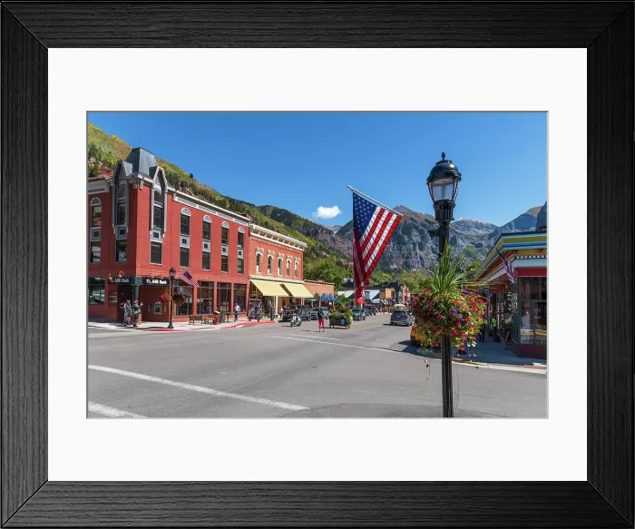 Framed Print : USA, Colorado, Telluride, West Colorado Avenue Framed Print : USA, Colorado, Telluride, West Colorado Avenue