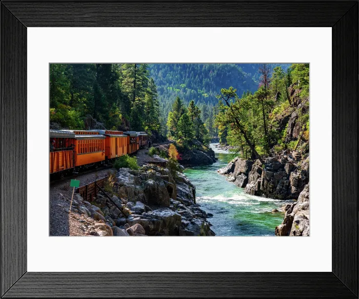 Framed Print : USA, Colorado, Animas Canyon, Animas River, Durango and Silverton Narrow Gauge Railroad Framed Print : USA, Colorado, Animas Canyon, Animas River, Durango and Silverton Narrow Gauge Railroad