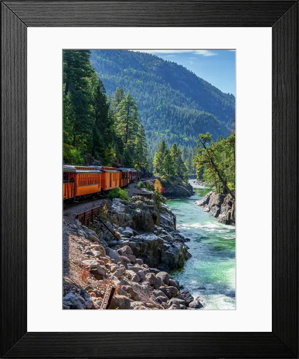 Framed Print : USA, Colorado, Animas Canyon, Animas River, Durango and Silverton Narrow Gauge Railroad Framed Print : USA, Colorado, Animas Canyon, Animas River, Durango and Silverton Narrow Gauge Railroad