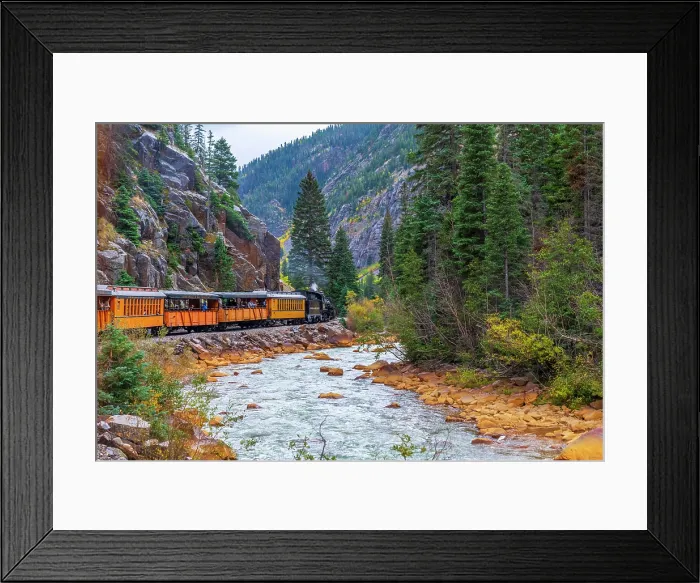 Framed Print : USA, Colorado, Animas Canyon, Animas River, Durango and Silverton Narrow Gauge Railroad Framed Print : USA, Colorado, Animas Canyon, Animas River, Durango and Silverton Narrow Gauge Railroad