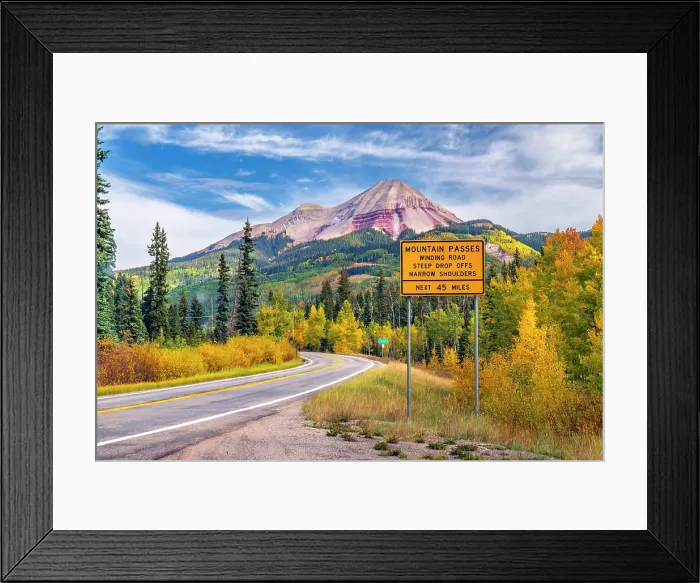 Framed Print : USA, Colorado, Million Dollar Highway between Silverton and Durango
