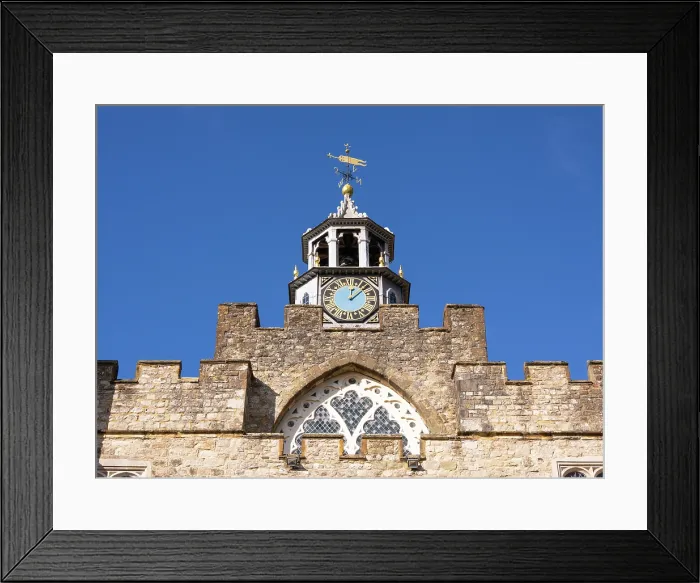 Framed Print : The turret clock of the Archbishop Bourchier's Tower, Knole, Kent, England Framed Print : The turret clock of the Archbishop Bourchier's Tower, Knole, Kent, England
