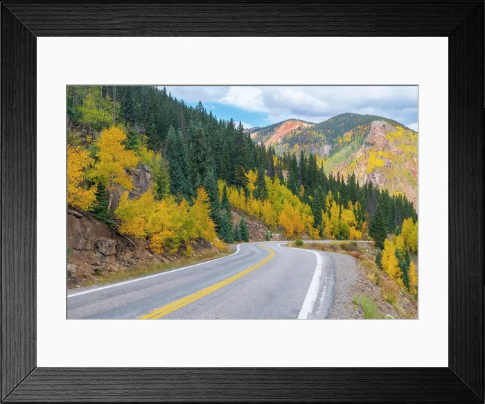 Framed Print : USA, Colorado, Million Dollar Highway between Silverton and Durango